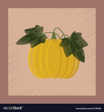 Flat shading style plant Cucurbita vector image