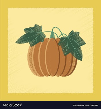 Flat shading style plant cucurbita vector image