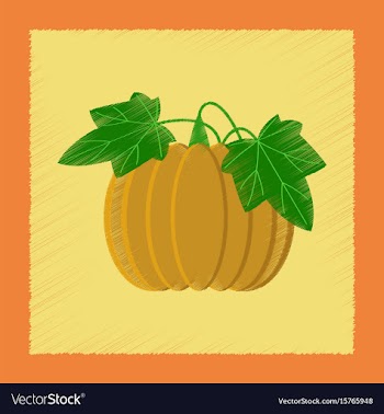 Flat shading style plant cucurbita vector image