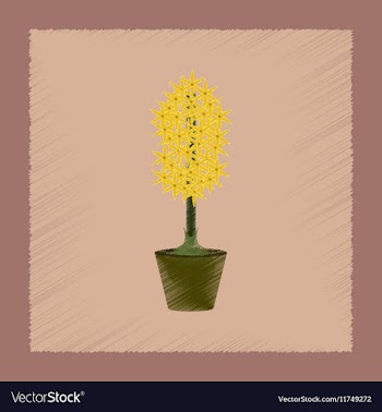 Flat shading style plant Hyacinthus vector image