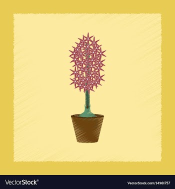 Flat shading style plant hyacinthus vector image