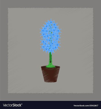 Flat shading style plant hyacinthus vector image