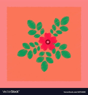 Flat shading style rosa majalis vector image