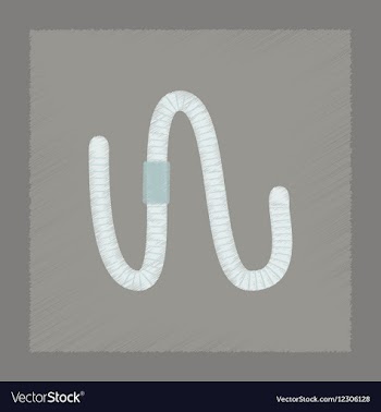 Flat shading style worm vector image