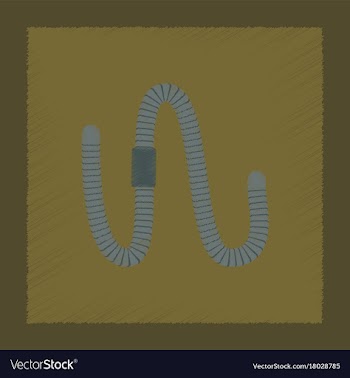 Flat shading style worm vector image