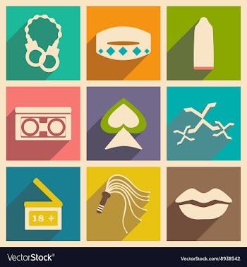Flat shadow concept mobile application erotica vector image