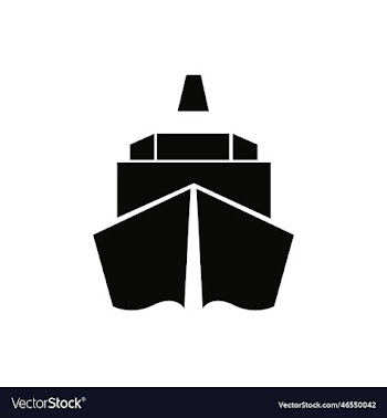 flat ship icon black pictogram on a gray backgrou