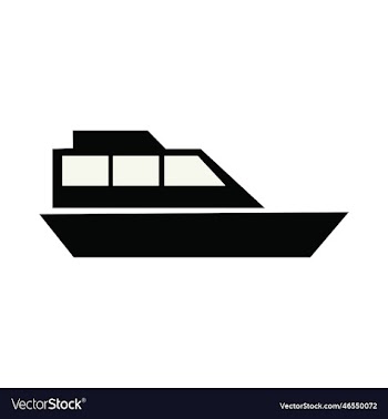 flat ship icon black pictogram on a gray backgrou