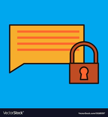 Flat spam outline symbol on background block vector image