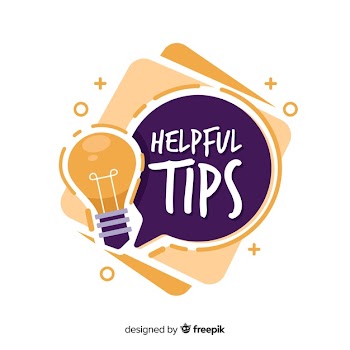 Flat speech bubble helpful tips background Free Vector