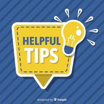 Flat speech bubble helpful tips background Free Vector