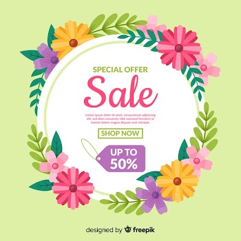 Flat spring sale ackground