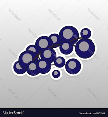  					Flat sticker berry vector image														