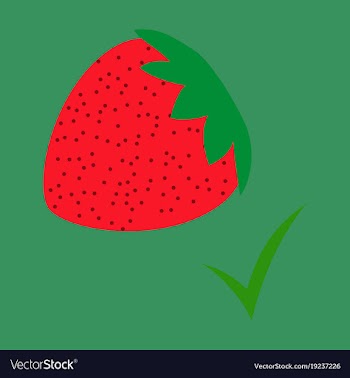 Flat strawberry realistic juicy halves of vector image
