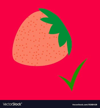 Flat strawberry realistic juicy halves of vector image
