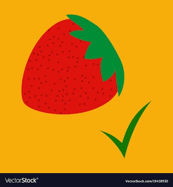 Flat strawberry realistic juicy halves of vector image