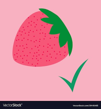 Flat strawberry realistic juicy halves of vector image