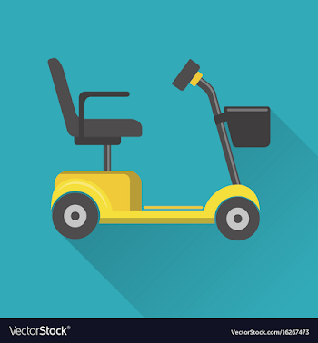 Flat style mobility scooter icon Royalty Free Vector Image