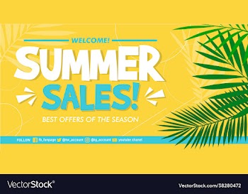 flat summer sale banner template