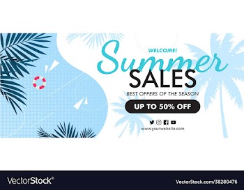 flat summer sale banner website template