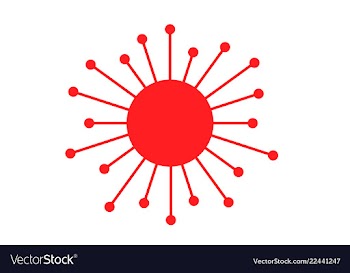 Flat sun icon design on white background vector image