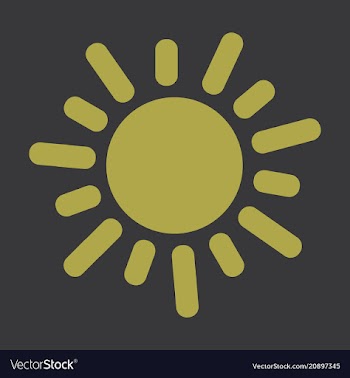Flat sun icon summer pictogram sunlight symbol vector image