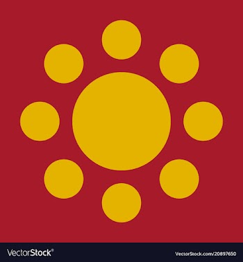 Flat sun icon summer pictogram sunlight symbol vector image