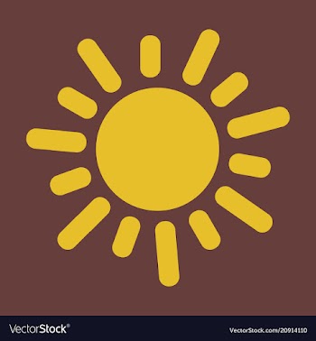 Flat sun icon summer pictogram sunlight symbol vector image