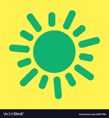 Flat sun icon summer pictogram sunlight symbol vector image