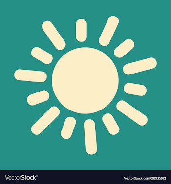 Flat sun icon summer pictogram sunlight symbol vector image