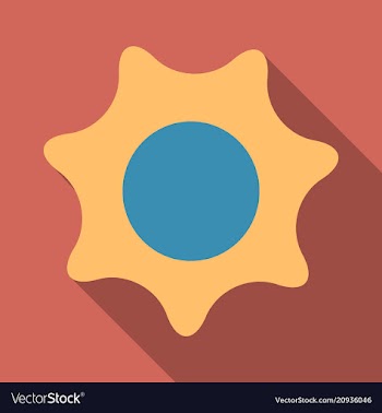 Flat sun icon summer pictogram sunlight symbol vector image