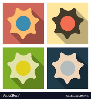 Flat sun icon summer pictogram sunlight symbol vector image