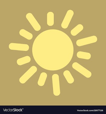 Flat sun icon summer pictogram sunlight symbol vector image