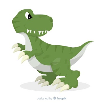 Flat t-rex background Free Vector