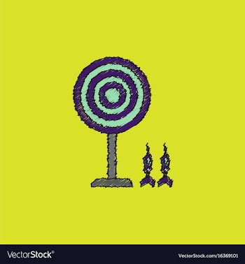 Flat target and darts eps 10 in hatching style vector image