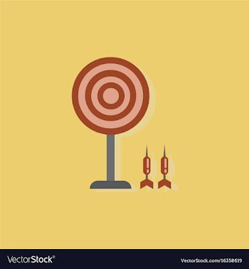 Flat target and darts eps 10 in sticker style vector image