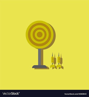 Flat target and darts eps 10 in sticker style vector image