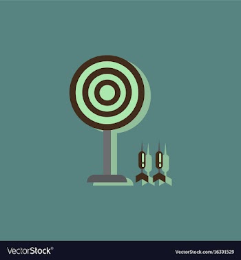 Flat target and darts eps 10 in sticker style vector image