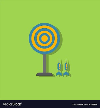 Flat target and darts eps 10 in sticker style vector image