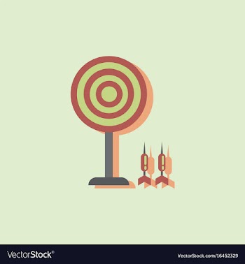 Flat target and darts eps 10 in sticker style vector image
