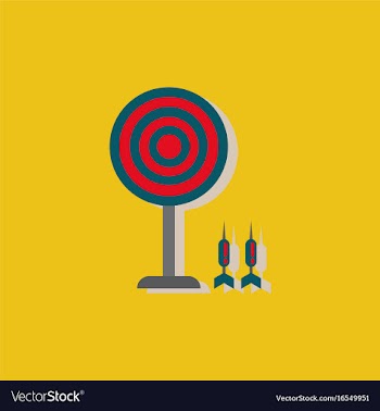 Flat target and darts eps 10 in sticker style vector image