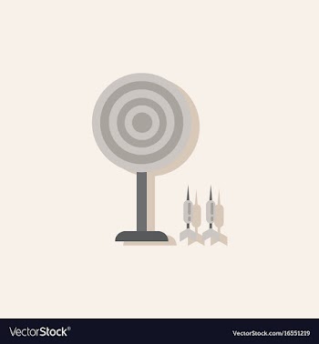 Flat target and darts eps 10 in sticker style vector image