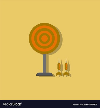 Flat target and darts eps 10 in sticker style vector image