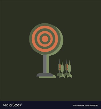 Flat target and darts eps 10 in sticker style vector image