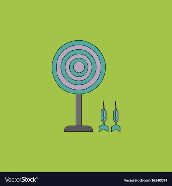Flat target and darts eps 10 vector image