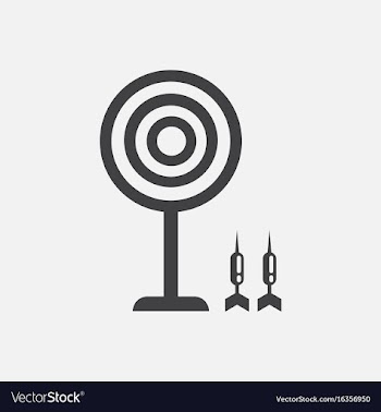 Flat target and darts eps 10 vector image