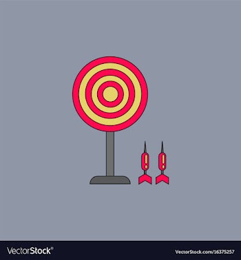 Flat target and darts eps 10 vector image
