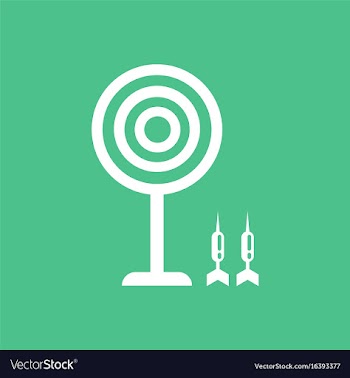 Flat target and darts eps 10 vector image