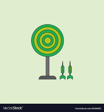 Flat target and darts eps 10 vector image