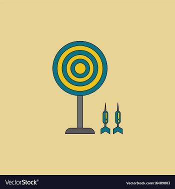 Flat target and darts eps 10 vector image